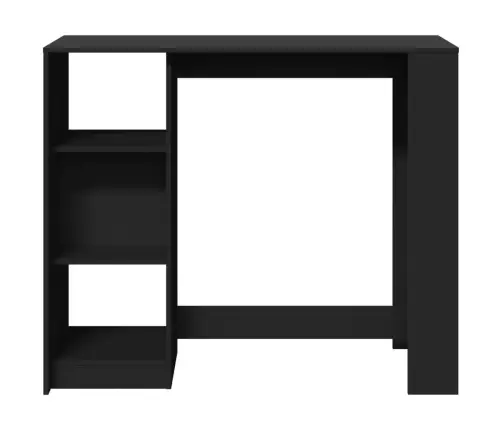 Baarilaud Riiuliga, Valge, 124X46X103,5 cm Tehispuit