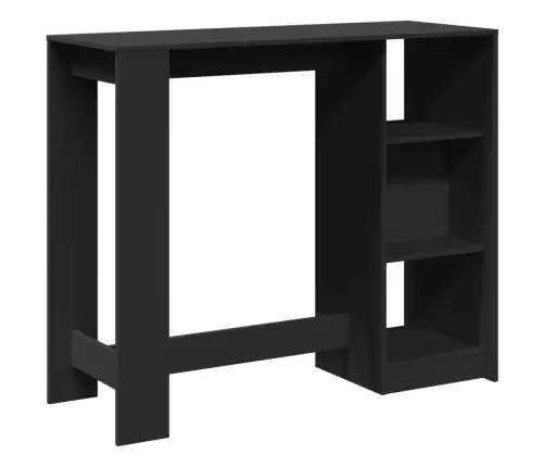 Baarilaud Riiuliga, Valge, 124X46X103,5 cm Tehispuit