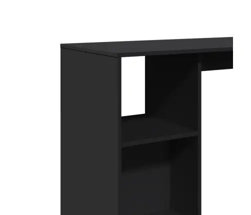 Baarilaud Riiuliga, Valge, 124X46X103,5 cm Tehispuit