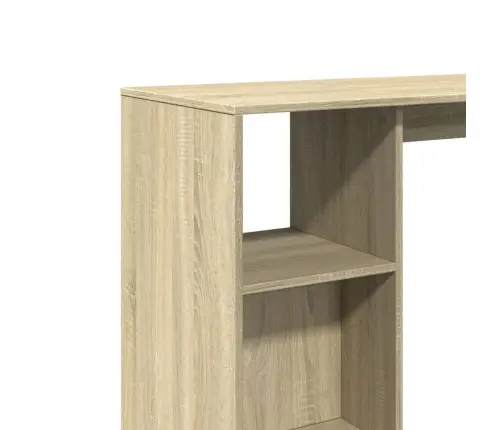 Bāra Galds Ar Plauktiem, Ozolkoka Krāsa, 124X46X103,5 Cm Vidaxl