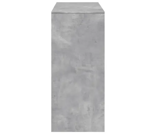 Bāra Galds Ar Plauktiem, Betona Pelēks, 124X46X103,5 Cm Vidaxl