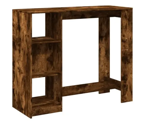 Bāra Galds Ar Plauktiem, Ozolkoka Krāsā, 124X46X103,5 Cm Vidaxl