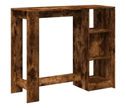 Bāra Galds Ar Plauktiem, Ozolkoka Krāsā, 124X46X103,5 Cm Vidaxl