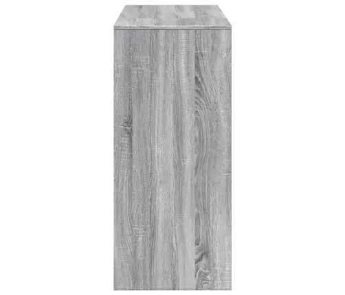 Bāra Galds Ar Plauktiem, Pelēka Ozola Krāsa, 124X46X103,5 Cm Vidaxl
