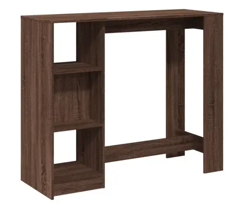 Bāra Galds Ar Plauktiem, Brūna Ozolkoka Krāsā, 124X46X103,5 Cm Vidaxl