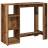 Bāra Galds Ar Plauktiem, Veca Koka, 124X46X103,5 Cm Vidaxl