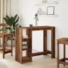 Bāra Galds Ar Plauktiem, Veca Koka, 124X46X103,5 Cm Vidaxl