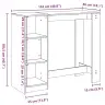 Bāra Galds Ar Plauktiem, Veca Koka, 124X46X103,5 Cm Vidaxl