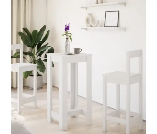 Baarilaud, Valge, 51 X 50 X 103,5 cm Tehispuit