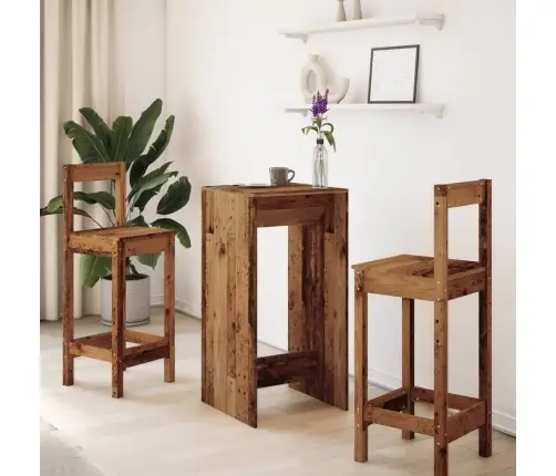 Bāra Galdiņš, Veca Koka, 51X50X103,5 Cm, Inženierijas Koks Vidaxl