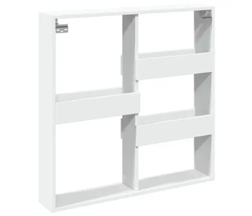 Sienas Plaukts, Balts, 80X15X80 Cm, Inženierijas Koks Vidaxl