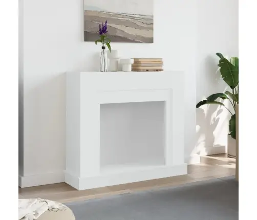 Kamīna Apmale, Balta, 100X30X87,5 Cm, Konstruēts Koks Vidaxl