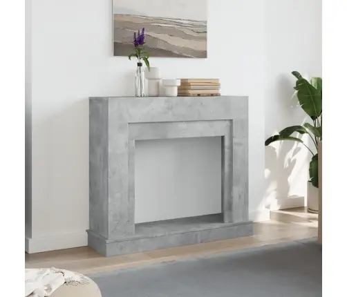 Kamīna Apmale, Betona Pelēks, 100X30X87,5 Cm, Konstruēts Koks Vidaxl