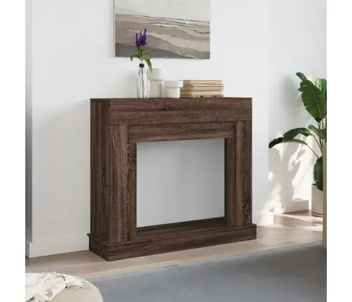 Kamīna Apmale, Brūna Ozola, 100X30X87,5 Cm, Konstruēts Koks Vidaxl