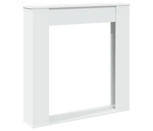 Židinio Apvadas, Baltos Spalvos, 100X20X100cm Apdirbta Mediena