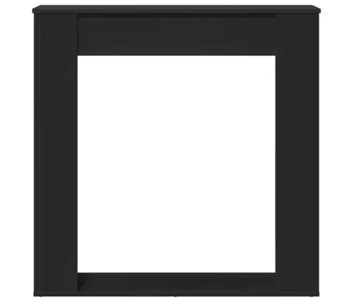 Kamina Ümbritsev Osa, Must, 100X20X100 cm Tehispuit