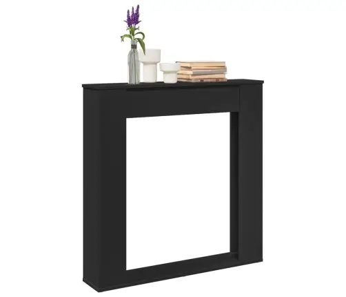 Kamina Ümbritsev Osa, Must, 100X20X100 cm Tehispuit