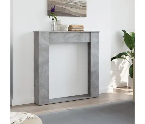 Kamīna Apmale, Betona Pelēks, 100X20X100 Cm, Konstruēts Koks Vidaxl