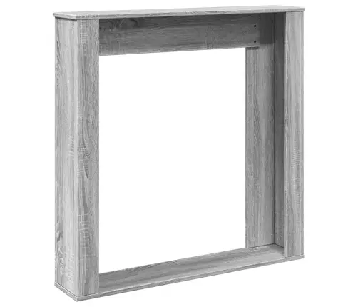 Kamīna Apmale, Pelēka Koka, 100X20X100 Cm, Konstruēts Koks Vidaxl