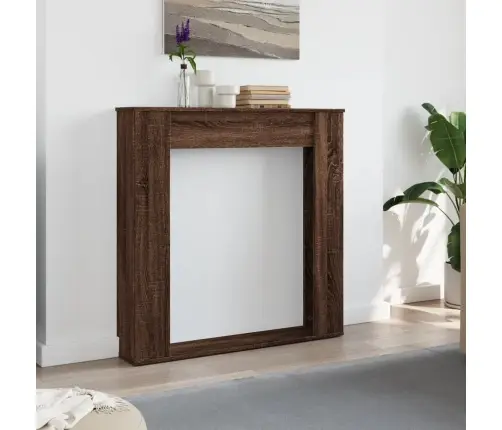 Kamīna Apmale, Brūna Ozola, 100X20X100 Cm, Konstruēts Koks Vidaxl