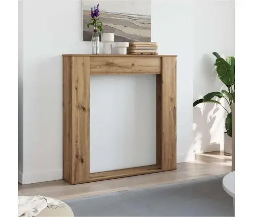 Kamīna Apmale, Koka Krāsa, 100X20X100 Cm, Konstruēts Koks Vidaxl