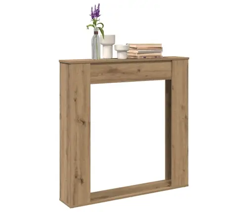 Kamīna Apmale, Koka Krāsa, 100X20X100 Cm, Konstruēts Koks Vidaxl