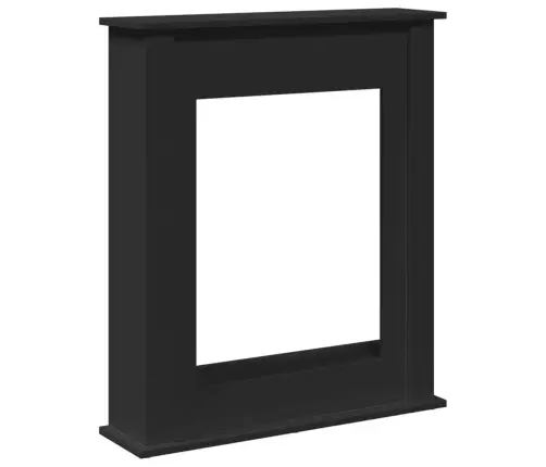 Židinio Apvadas, Juodas, 75X20X87,5cm Apdirbta Mediena