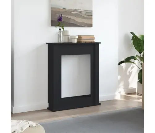 Židinio Apvadas, Juodas, 75X20X87,5cm Apdirbta Mediena