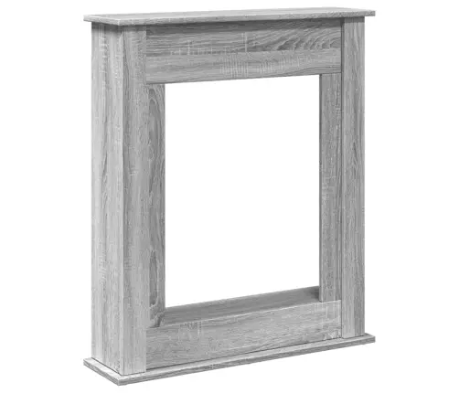 Kamīna Apmale, Pelēka Koka, 75X20X87,5 Cm, Konstruēts Koks Vidaxl