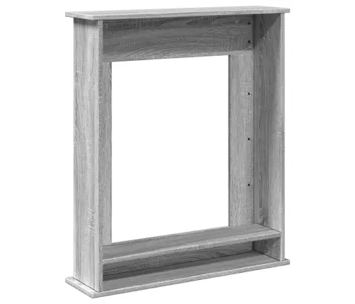 Kamīna Apmale, Pelēka Koka, 75X20X87,5 Cm, Konstruēts Koks Vidaxl