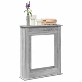 Kamīna Apmale, Pelēka Koka, 75X20X87,5 Cm, Konstruēts Koks Vidaxl