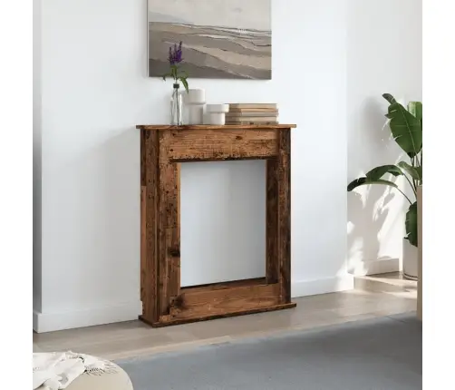 Kamīna Apmale, Koka Krāsā, 75X20X87,5 Cm, Konstruēts Koks Vidaxl