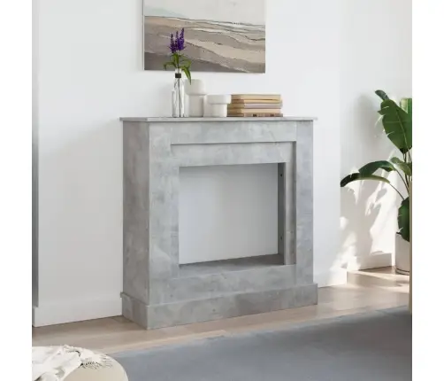Kamīna Apmale, Betona Pelēks, 90X30X90 Cm, Konstruēts Koks Vidaxl