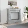 Kamīna Apmale, Betona Pelēks, 90X30X90 Cm, Konstruēts Koks Vidaxl