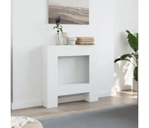 Kamīna Apmale, Balta, 81X18X82 Cm, Konstruēts Koks Vidaxl