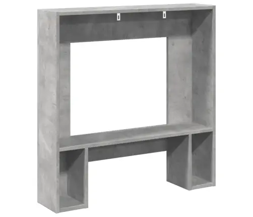 Kamīna Apmale, Betona Pelēks, 81X18X82 Cm, Konstruēts Koks Vidaxl