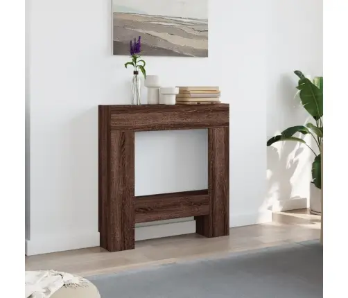 Kamīna Apmale, Brūna Ozola, 81X18X82 Cm, Konstruēts Koks Vidaxl