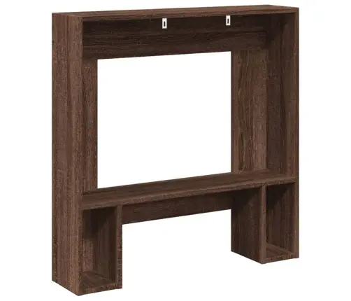 Kamīna Apmale, Brūna Ozola, 81X18X82 Cm, Konstruēts Koks Vidaxl