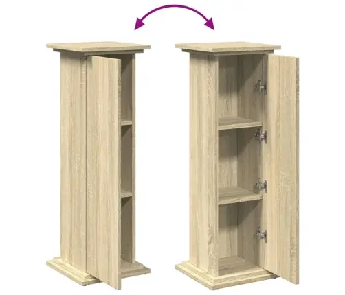 Eksponavimo Stovas Su Lentyna, Ąžuolo, 31X30X90cm Mediena