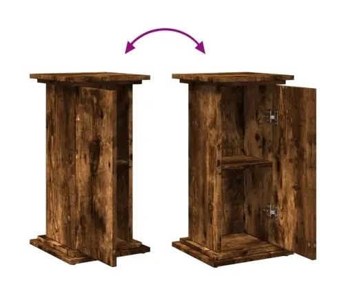 Displeja Statīvs Ar Glabāšanas 31X30X60 Cm Inženierijas Koks Vidaxl