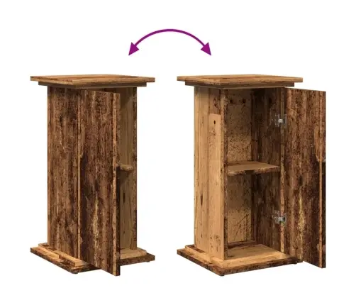 Hoiuruumiga Monitorialus, Vana Puit, 31X30X60 cm Tehispuit