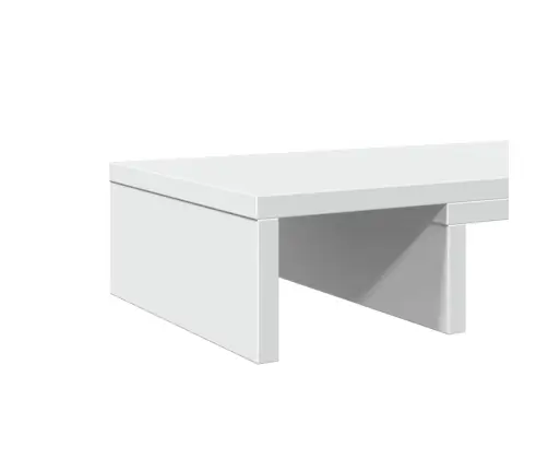 Monitora Paliktnis, Balts, 60X24X10,5 Cm, Konstruēts Koks Vidaxl