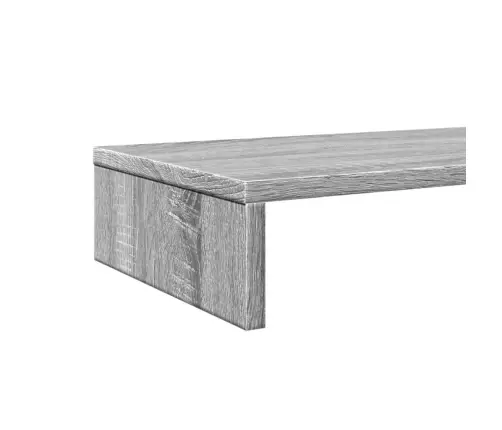 Monitora Paliktnis, Pelēks, 100X27X10 Cm, Inženierijas Koks Vidaxl
