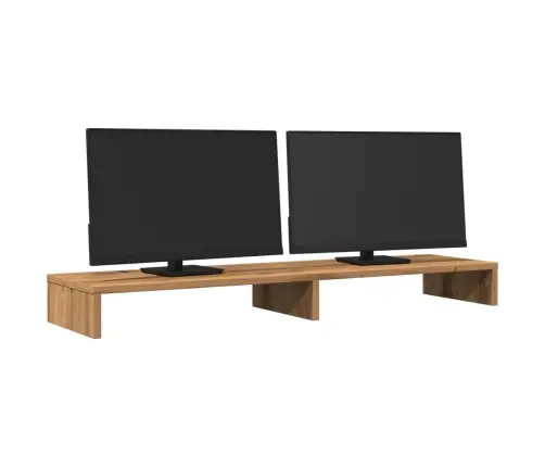 Monitora Paliktnis, Koka Krāsa, 100X27X10 Cm, Inženierijas Koks Vidaxl