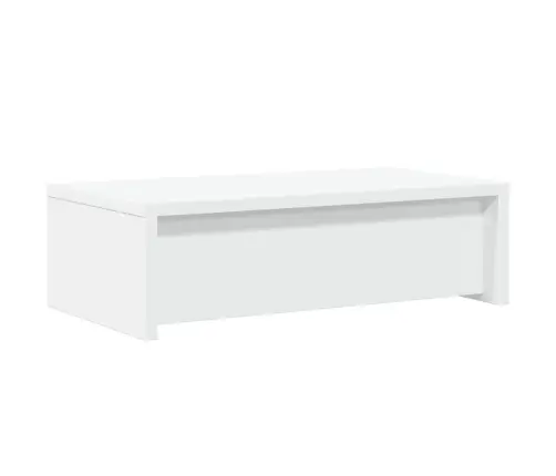 Monitora Statīvs Ar Atvilktnēm, Balts, 50X27X15 Cm Vidaxl