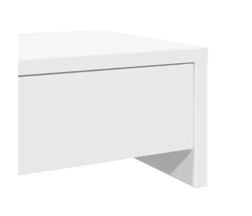 Monitora Statīvs Ar Atvilktnēm, Balts, 50X27X15 Cm Vidaxl