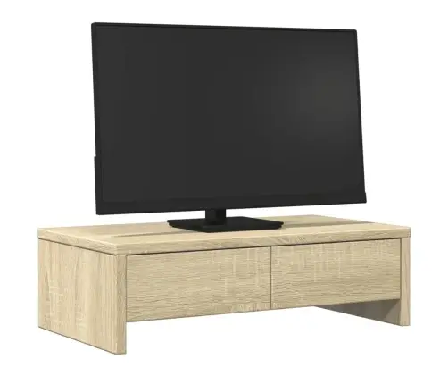 Sahtlitega Monitorialus, Sonoma Tamm, 50X27X15 cm Tehispuit