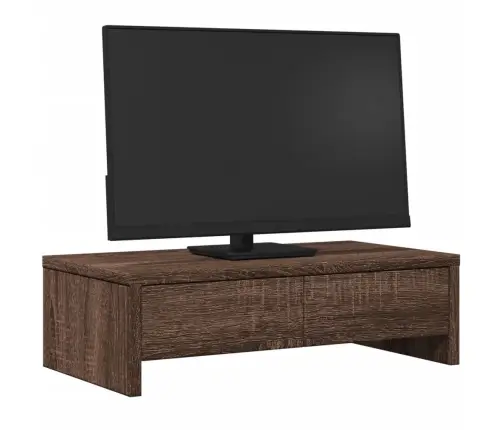 Sahtlitega Monitorialus, Pruun Tamm, 50 X 27 X 15 cm Tehispuit