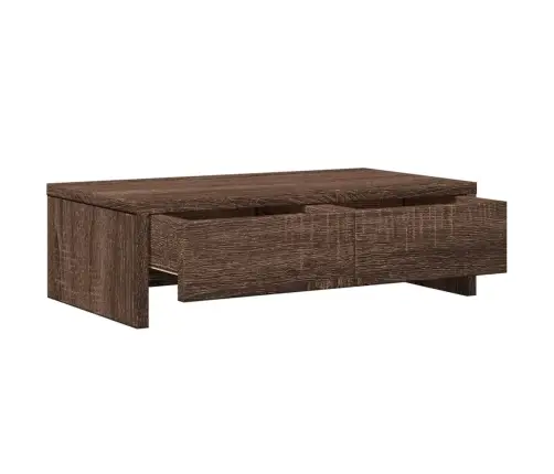 Sahtlitega Monitorialus, Pruun Tamm, 50 X 27 X 15 cm Tehispuit