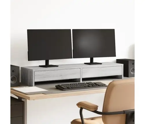 Sahtlitega Monitorialus, Hall Sonoma, 100X27X15 cm Tehispuit